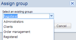 Assign a group