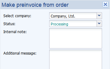 Creating proforma invoices and invoices