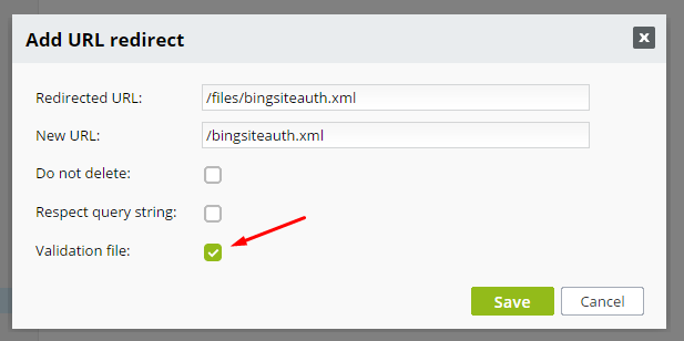 add url redirect