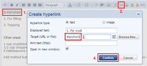 create hyperlink