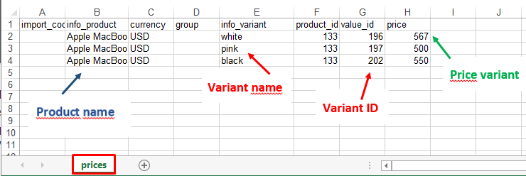 a sample of xls