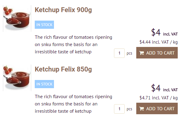 ketchup units