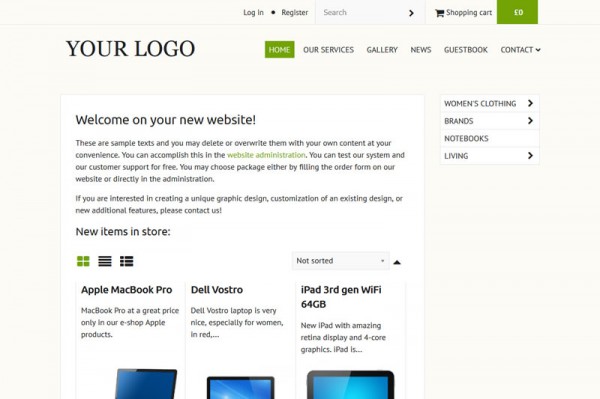 Modern website templates